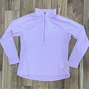 Under Armour Women’s Light Weight Long Sleeve Quarter Zip Size XL Light Purple